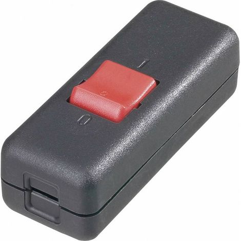 interBär 8010-004.01 Interruttore a filo passante Nero, Rosso 2 x Off / On 10 A 1 pz.