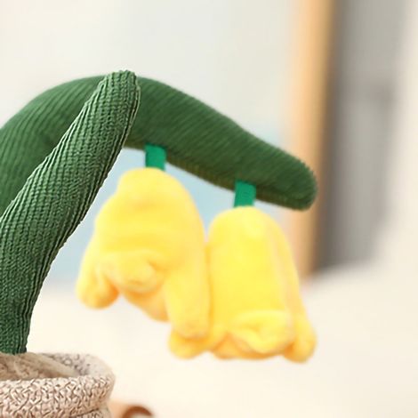 Peluche créative tulipe simulée jaune 25cm (0,12kg) décoration maison salon bureau, pot succulent original pour plante artificielle. (1/3)