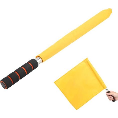 Drapeau Arbitre - Acier Inoxydable - Pour Football et Compétitions Sportives - 37 x 31 cm - 2 Pièces (1/5)