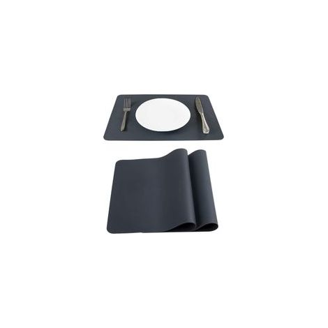 Lot de 2 sets de table en silicone lavables pour un repas propre (1/5)