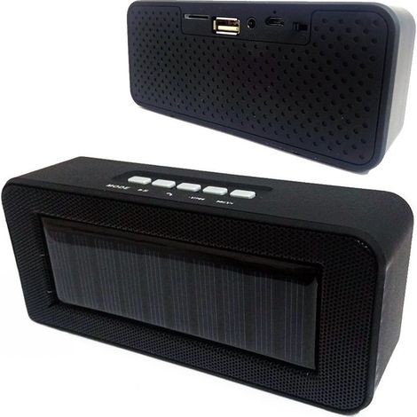 TrAdE Shop Traesio - Cassa Speaker Ch-303c Bluetooth Portatile Ricarica Solare Microsd Usb Fm Aux - (1/4)