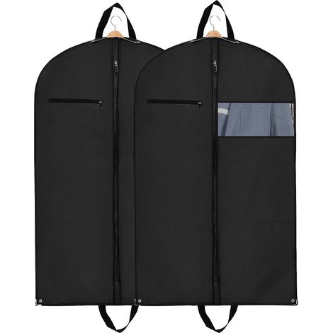 Lot de 2 Housses de Vêtements - Housse Costume Homme de Haute Qualité pour Costume - pour le Rangement et le Voyage, Housses de Vêtements Anti-PoussièRe avec Fenêtre Transparente (1/5)