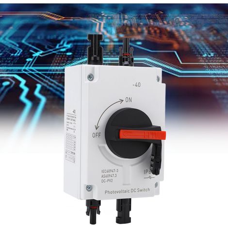 1200 V 32 A 4-poliger GF40-Außen-Trennschalter, wasserdicht (IP66) für Photovoltaikanlagen zum Schalten von Solarstromschienenlasten (1/5)