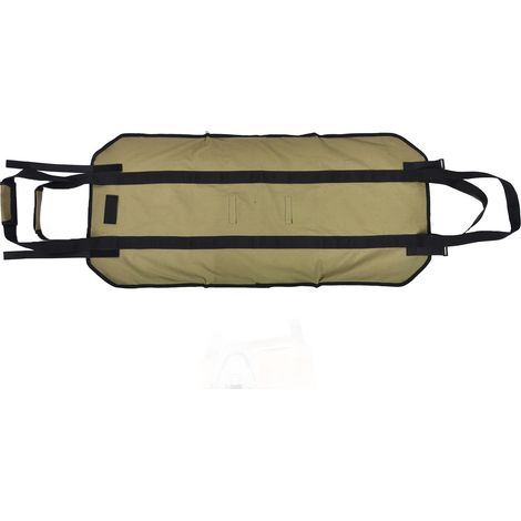 Großer Holztragesack aus Oxford-Canvas mit großem Fassungsvermögen, Aufbewahrungstasche für Brennholz und Gartenbedarf, beige (1/5)