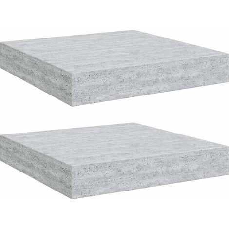 Maison Exclusive - Schweberegale 2 Stk. Betongrau 23x23,5x3,8 cm (1/5)