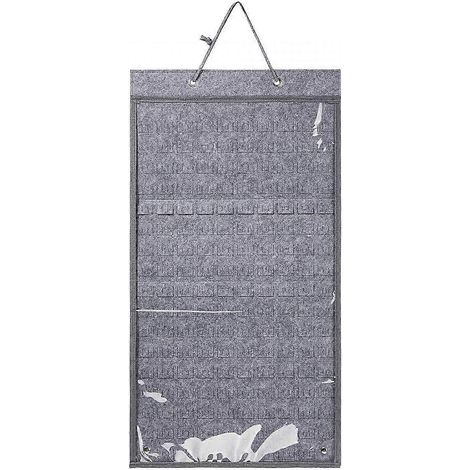 Présentoir à broches émaillées, organisateur de broches, vitrine portable décorative pour collection de bijoux et accessoires, à poser sur une table.-gray 52cmx31cm