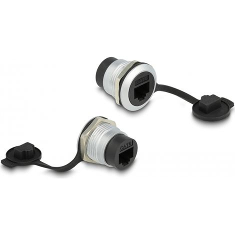 Delock Conector RJ45 Cat.6 integrado con tapa protectora contra el polvo