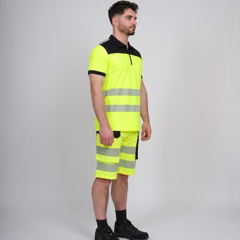 MARS POLO DE TRAVAIL HAUTE VISIBILITÉ 1073 Jaune fluo XL (1/5)