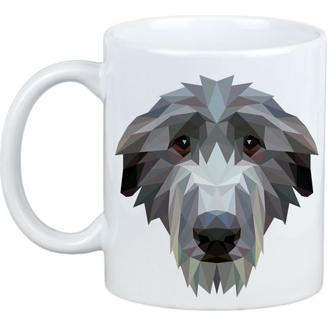 Levriero scozzese, Deerhound - tazza con foto e scritta cane geometrico Art-Dog (1/5)