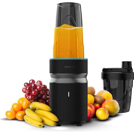 Cecotec Blender individuel PowerTitanium 1000 Push2Go Duo. 1 000 W, lame inox 6 lames, écran LED. (1/5)