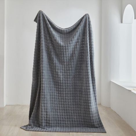 Couverture Rafraîchissante - Flanelle Corail 100 % Polyester - Pour Sieste Été Bureau Canapé - 100 x 70 cm - 360 g (1/5)