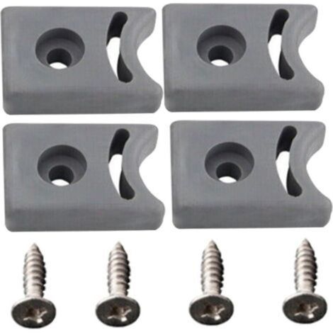 Butée De Porte De Douche Avec Vis 4 Jeux De Butée De Porte Coulissante De Remplacement Pré-Percée Bloc De Protection Anti-Collision Accessoires De Douche (1/5)