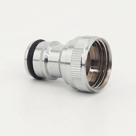 Wasserablaufanschluss für Waschmaschine, Wasseranschluss, 4-Punkt-Verschraubung mit galvanisierter Innenverschraubung, Hauswasserzulaufschlauch, 1/2-Zoll-Anschluss (1/4)