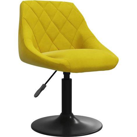 Chaise de salle à manger Chaise de cuisine Jaune moutarde Velours (1/5)