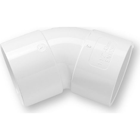 Primaplumb 40mm 45 Deg Obtuse Bend White - Durable Plastic
