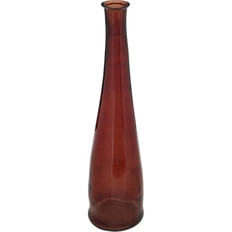 Vase en Verre Recyclé "Uly" 80cm Ambre