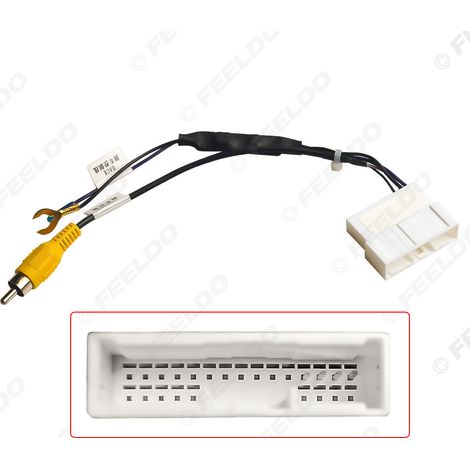 Compatible avec le câble de conversion de câble de marche arrière Toyota Camry/Fortuner, câble adaptateur de caméra de recul à 24 broches.