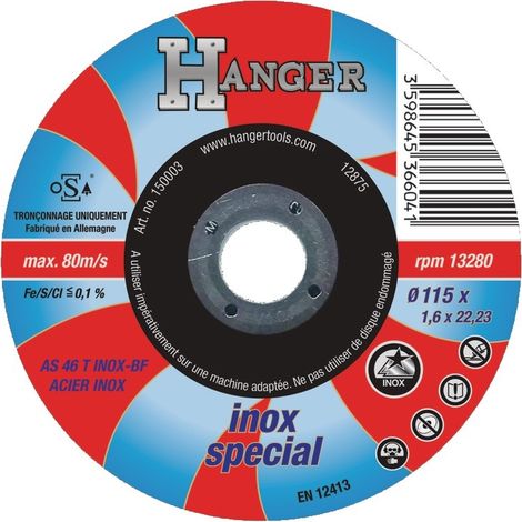 Hanger Trennscheibe 125 mm Dicke 1,6 mm