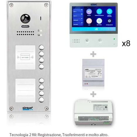 Videocitofono WiFi Condominiale 8 Appartamenti Kit (1/4)