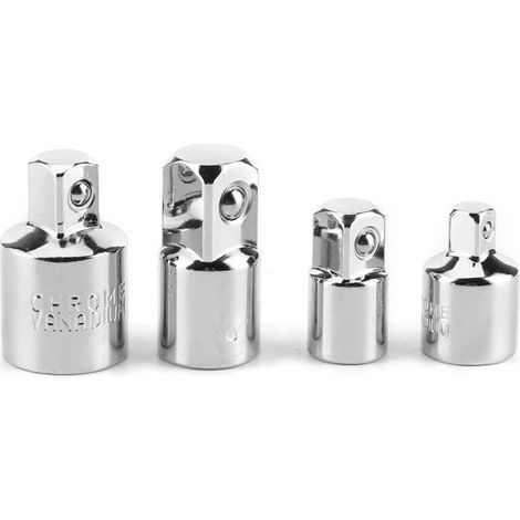 4 pièces 1/4in 3/8in 1/2in clé électrique manchon adaptateur convertisseur Chrome Vanadium acier prise d'entraînement Joint (galvanoplastie). (1/5)