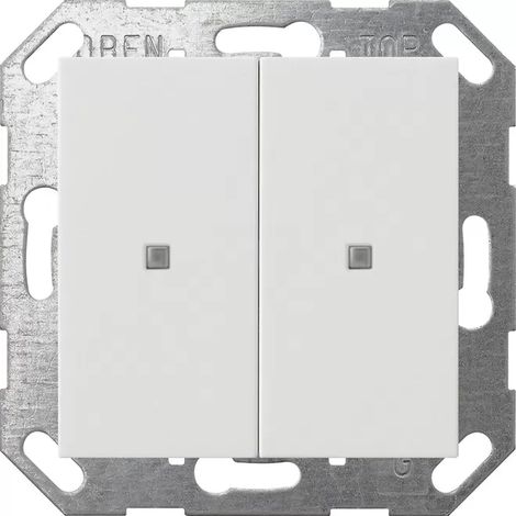 Gira Taster Wippe 2f OneKNX System 55 Reinweiß m [517327], 5173 27 (1/2)