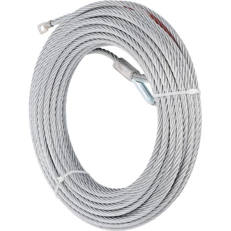 Treuil 12000LBS Câble en Acier Inoxydable Ø9,1mm 24m, Cordage Métallique pour Treuils de Remorque (1/5)