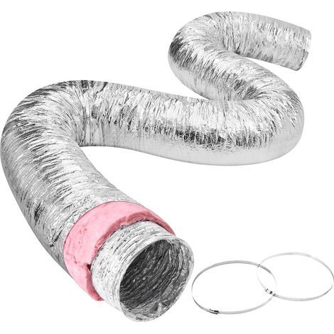 Flexible 130mm Thermally Insulated Aluminium Air Duct 7620mm for Ventilation and Heating (1/5)