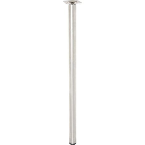 Pied de Meuble/de Table/Pied de Meuble/Pied réglable télescopique – Diamètre 30 x 600-900 mm – Plaque de Fixation 60 x 60 mm – Extensible – Acier Industriel revêtu par pulvérisation (1/5)