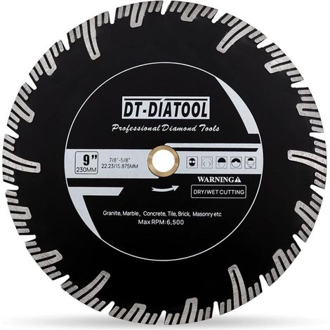 Diamant-Trennscheibe 230mm durchgehender Rand für Granit, Marmor, Beton, Fliesen (1/5)