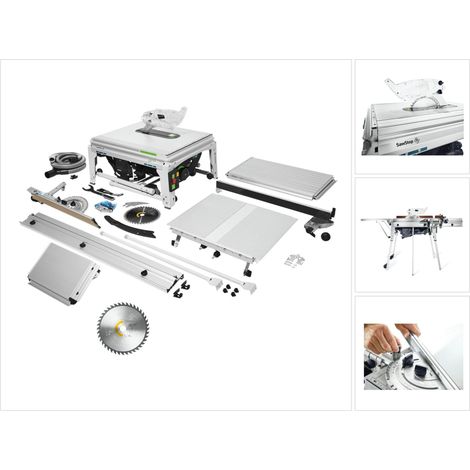 Set Festool TKS 80 EBS Sega circolare da tavolo 2200 Watt 254 mm ( 575828 ) + Lama circolare universale W40 ( 575975 ) (1/5)