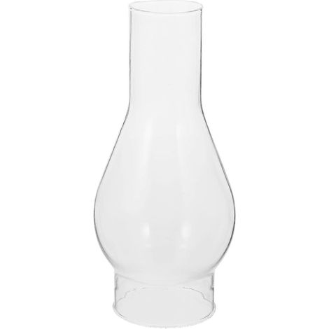 Öllampen-Schornstein, Petroleumlampenschirm, Glasersatz, Lampenschirm, Vintage-Öllampenform-16.50X7.60X7.60CM-Transparent (1/4)