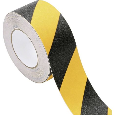 Nastro antiscivolo Conrad Components Sugo nero, giallo (L x l) 9 m x 50 mm, contenuto: 1 rotolo (1/4)