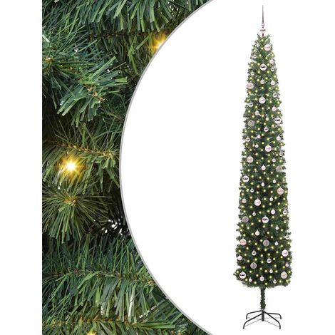 Árbol de Navidad artificial Verde 270 cm PVC, Acero y Plástico vidaXL
