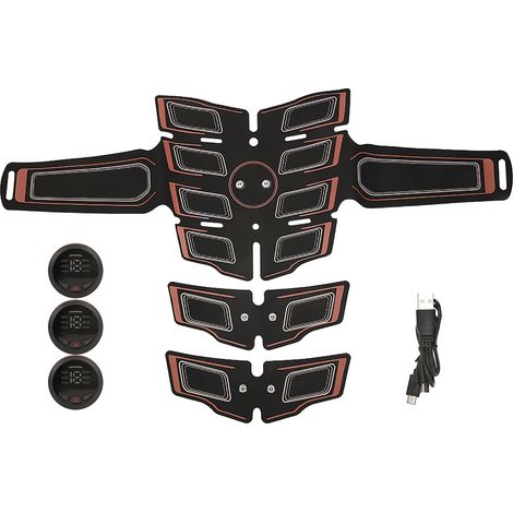 Ceinture Stimulateur Musculaire EMS Ventre Bras Jambes Fitness Équipement Orange (1/5)