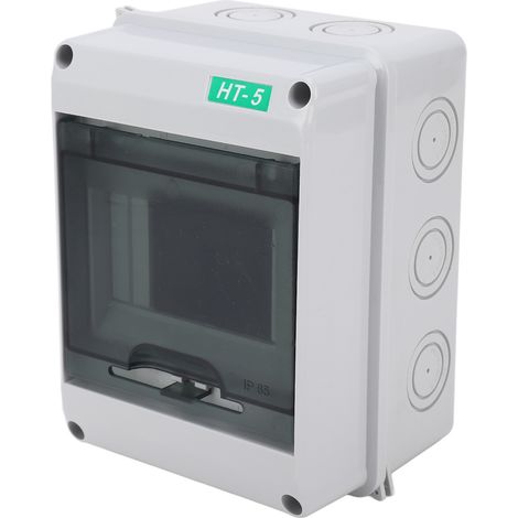 Boîte de disjoncteur étanche IP65 à 5 voies avec couvercle transparent pour une utilisation intérieure et extérieure