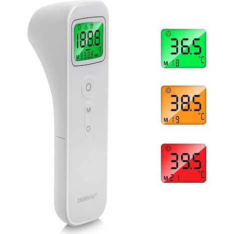 Thermomètre Frontal - Infrarouge Sans Contact - LCD Numérique - Pour Bébé Enfant Adulte - 1 Pièce