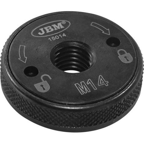Tuerca de bloqueo jbm quick change modelo m14 compatible con amoladoras (1/4)
