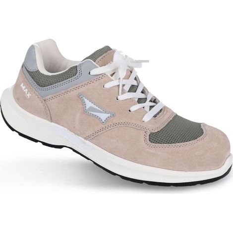 WORKFIT Sicherheitsschuh "Max" (S3S SR-Schutz) mit verstärkter Zehenkappe – Größe 44, beige (1/4)