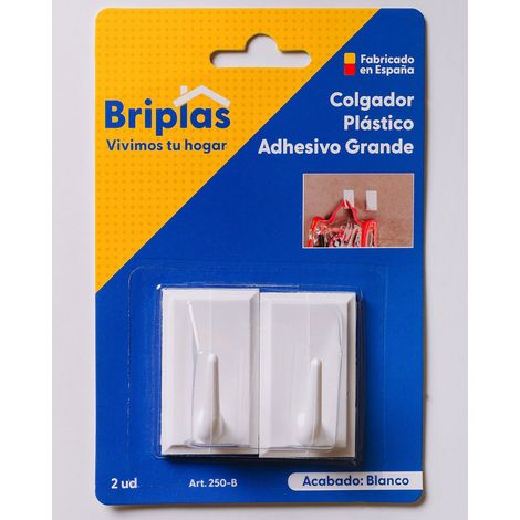 Gancio adesivo bianco per cucina e bagno 2 unità
