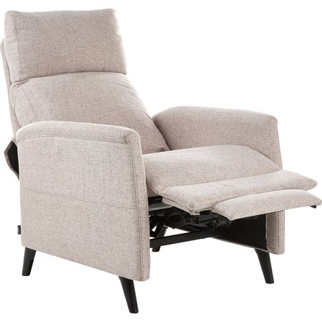 Recliner Chair SELVIK With Footrest Fabric Taupe (1/5)