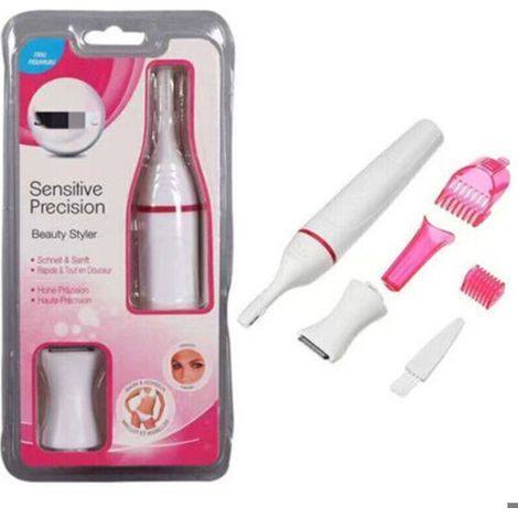 Tondeuse électrique 4 en 1 – Précision sans douleur – Pour visage et zones sensibles – Blanc et rose (1/5)
