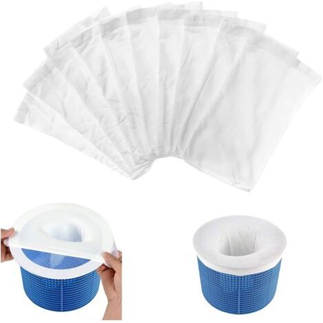 10 Stück Nylon-Poolskimmersocken, wiederverwendbare Filtersocken zum Schutz Ihres Pools vor Blättern und Schmutz, Poolzubehör (1/5)