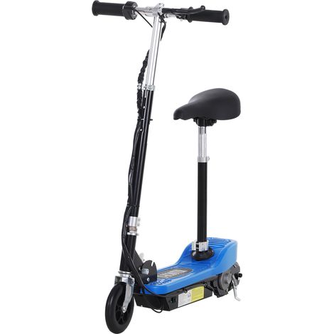 Powered Electric Scooter Ride--On, with Brakes, Adjustable Seat, Adjustable Handlebars, Blue (1/5)