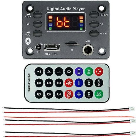 Bluetooth-Mikrofon-Schnittstellenplatine, MP3-Decodierungsplatine, 2 x 25-W-Bluetooth-Verstärkermodul, Auto-Audio-Zubehör (1/5)