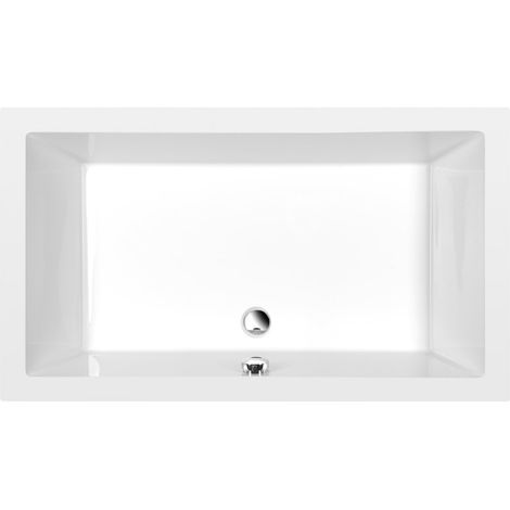Receveur de douche DEEP, avec cadre de support, rectangle, 130x75x26cm, blanc (1/4)
