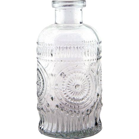 Vase Soliflore en Verre Transparent Style Bohème Décoratif pour Fleurs et Maison 6 x 13 cm - PANGIVO