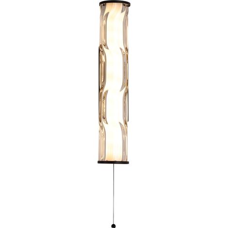 Searchlight Vibrate Applique murale LED intégrée, noir mat, verre IP44, 12 W, 3000 K (1/5)