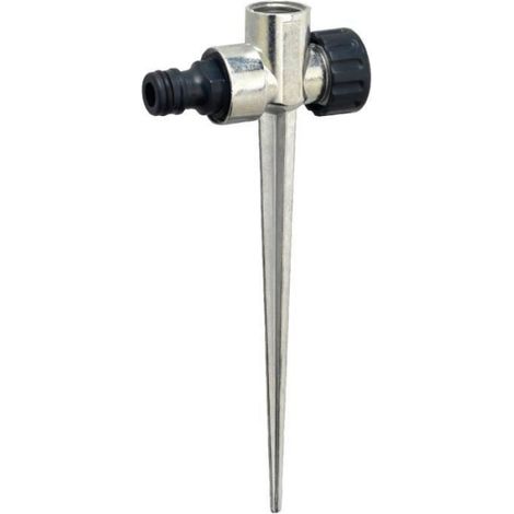 Pique Pour Arroseur - Métal Avec Pointe En Zinc - Raccord Double 15 X 21 - Pour Arrosage De Jardin - Unité (1/2)