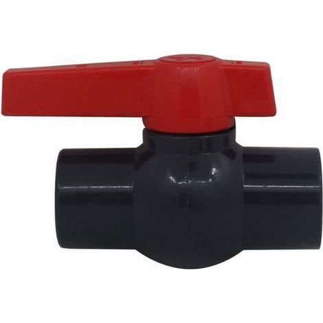 Vanne PVC à coller 50 mm - boisseau sphérique (robinet à bille) pour piscine (1/5)