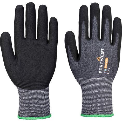 Guanto Sg Grip15 Eco Nitrile (confezione da 12) - S - Grigio/nero - Portwest